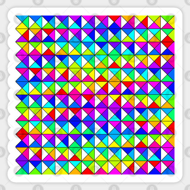 Colorful Diamond Square Quarter Transparent Sticker by XTUnknown